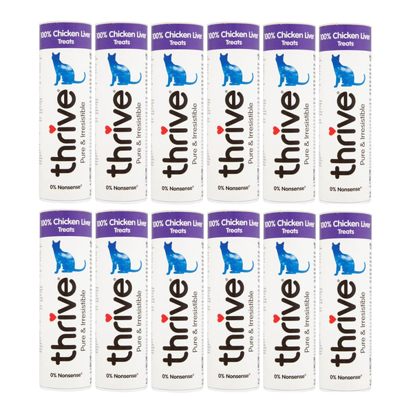Thrive Chicken Liver Cat Treats Saver Pack - 12 x 25g Tube